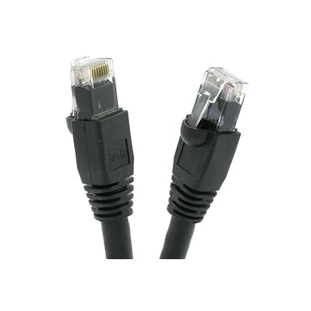 CAT6A UTP Ethernet Network Booted Cable- 10ft- Black